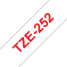  Brother Ruban Rouge sur blanc TZe-252 TZ-252 24 mm x 8 m, laminé