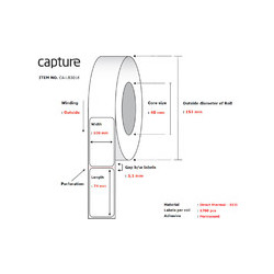 Capture Label 100x74, Core 40, (CA-LB3016)