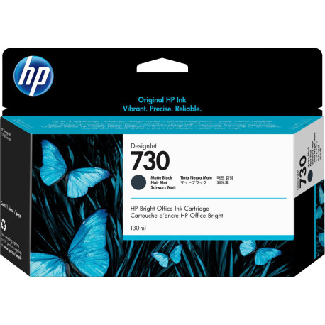  HP Cartouche d'encre Noir (Matt) P2V65A 730 130ml