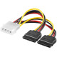 MicroConnect SATA Power 4pin-2x15pin 0,13m (PI01092)