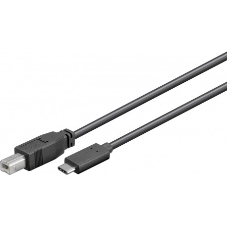 MicroConnect USB-C to USB 2.0 B Cable, 1,8m (USB3.1C2B2)