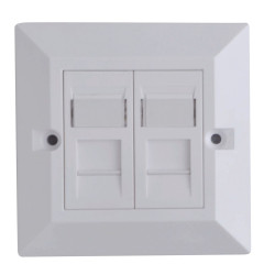 Lanview CAT6 Faceplate Dual Gang UK 