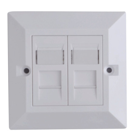 Lanview CAT6 Faceplate Dual Gang UK 