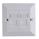 Lanview CAT6 Faceplate Dual Gang UK 