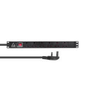 Lanview UK Rack mount 19" power strip 13A with 6 x UK sockets (LVR-3MUK-SW-UK6)