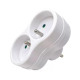 MicroConnect Plug EU to 2FR Type E, White 