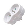 MicroConnect Plug EU to 2FR Type E, White 