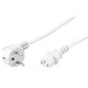 MicroConnect Power Cord 1.8m White IEC320 (PE010418W)