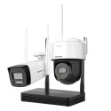 Hikvision 2MP H.265 One bullet + One PTDome WiFi NVS Kit