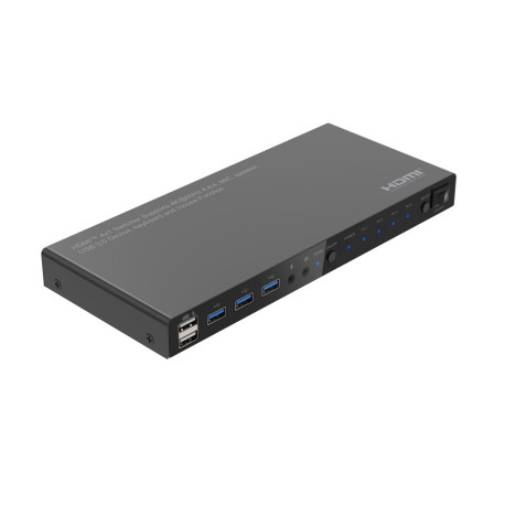 MicroConnect 4K@60Hz HDMI KVM switch, 4x1 