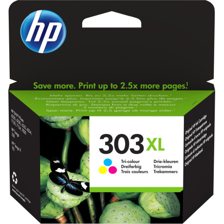 HP 303Xl High Yield Tri-Color Original Ink Cartridge (T6N03AE)