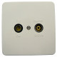 Maximum Wall outlet TV/Radio finish. (63501)