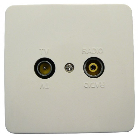 Maximum Wall outlet TV/Radio finish. (63501)