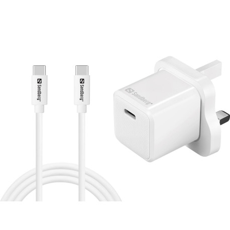 Sandberg USB-C 20W Charger UK+USB-C to (441-65)