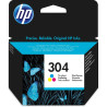 HP Cartouche d'encre Plusieurs couleurs N9K05AE 304 ~100 Pages