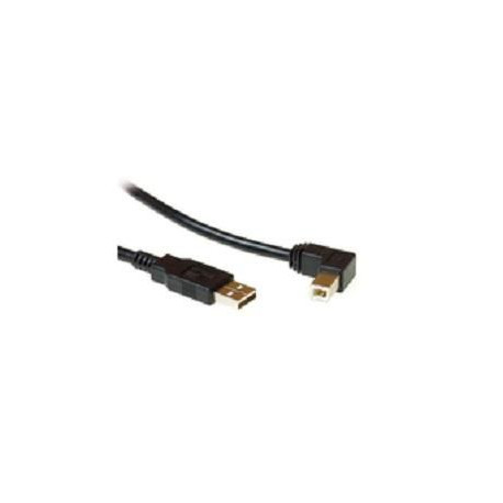 MicroConnect USB2.0 A-B 1.8m M-M, Black (USBAB2ANGLED2)