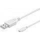 MicroConnect Micro USB Cable, White, 0.3m (USBABMICRO0,30W)