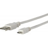 MicroConnect Micro USB Cable, Grey, 5m (USBABMICRO5G)