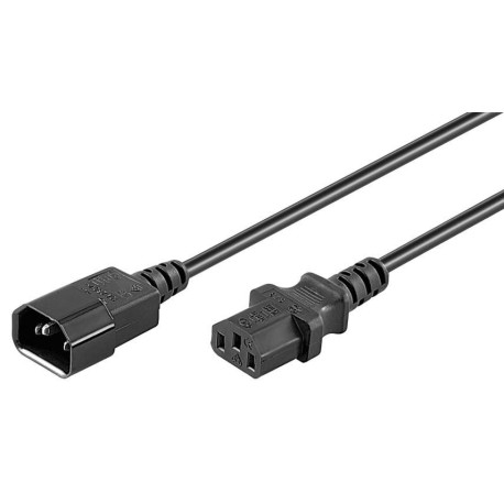 MicroConnect Power Cord C13 - C14 2m Black (PE040620)