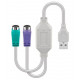 MicroConnect USB A - Converter 2x PS/2 0,3m (USBA2XPS2)