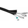 MicroConnect Cablesock W/hook and loop 1,8m