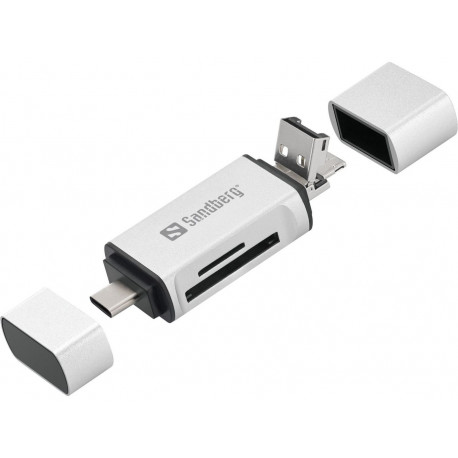 Sandberg Card Reader USB-C+USB+MicroUSB (136-28)