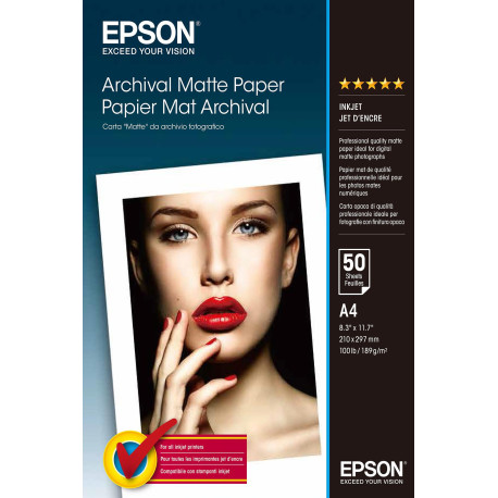 Epson A4 Archival Matte Paper (C13S041342)