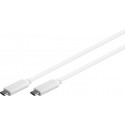 MicroConnect USB-C Gen2 cable, white. 1m (USB3.1CC1W)