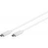 MicroConnect USB-C Gen2 cable, white. 1m (USB3.1CC1W)