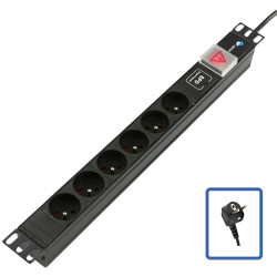 Lanview POWER STRIP 19 - 6 WAYS - 1U 