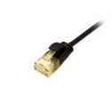 Equip Cat.6A U/UTP Slim Patch Cable, 0.15m, Black