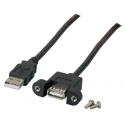 MicroConnect USB2.0 Extension A-A M-F 0,5m (USBAAF1PANEL05)