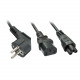 Lindy Y-Power Cable CEE7/7 to C13+C5. Black 2.0m (30047)