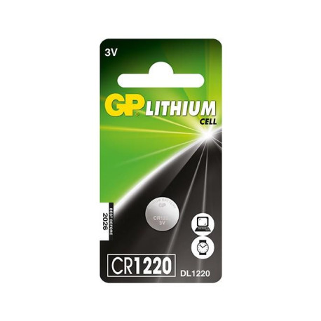 GP Batteries LITHIUM BUTTON CELL CR1220 (CR1220 1-P)