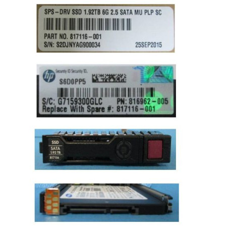 HP DRV SSD 1.92TB 6G 2.5 SATA (817116-001)