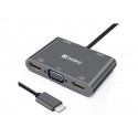 Sandberg USB-C Dock 2xHDMI+1xVGA+USB+PD (136-35)