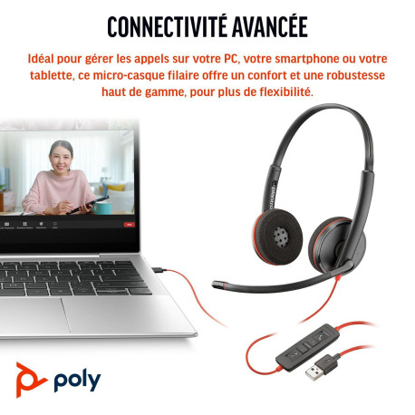 Poly Blackwire C3220 USB-C Headset 