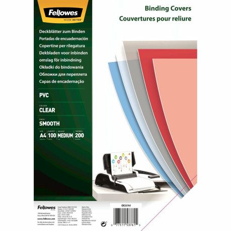 Fellowes Binding Cover A4 Pvc 