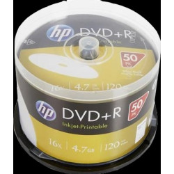  HP Accessoires informatiques DRE00026WIP DVD+R 4.7GB/120Min/16x Cakebox (50 Disc)