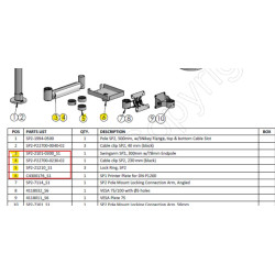 Ergonomic Solutions KIT: Swingarm AP2,Cable Clip 