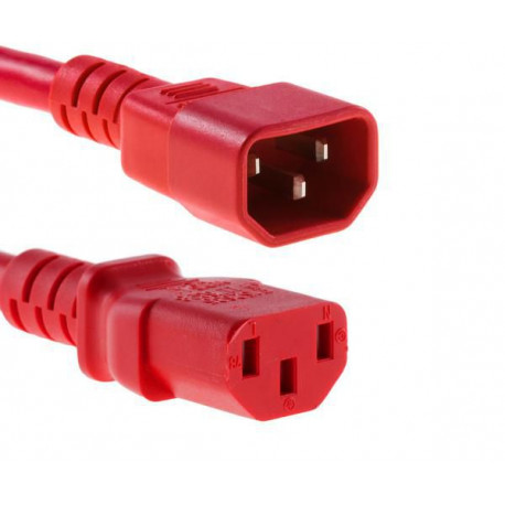 MicroConnect Power Cord C13 - C14 3m Red (W126631607)