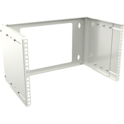 Lanview 19 6U Adjustable Depth Open Frame Rack Wall Mount - White