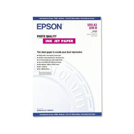 EPSON S041069 PHOTO PAPIER INKJET 102G/M2 A3+ 100 FEUILLES PACK DE 1 (C13S041069)