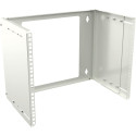 Lanview 19 8U Adjustable Depth Open Frame Rack Wall Mount - White