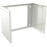 Lanview 19 8U Adjustable Depth Open Frame Rack Wall Mount - White 