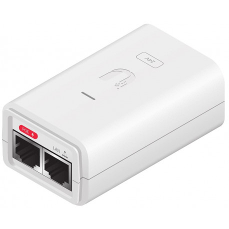 Ubiquiti Networks PoE Injector, 24VDC, 0.3A (POE-24-7W-G-WH)