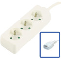MicroConnect 3-way Power Strip French Type 