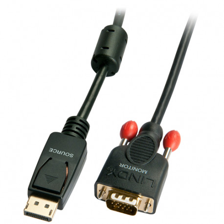 Lindy DisplayPort/VGA Converter Cable. Black. 3.0m (41943)