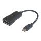 Garbot USB3.1 C-DP. M/F. Black. 15cm 