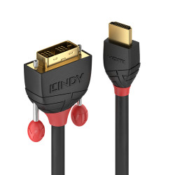 Lindy HDMI to DVI-D Cable. M/M. Black Line. 2.0m (36272)